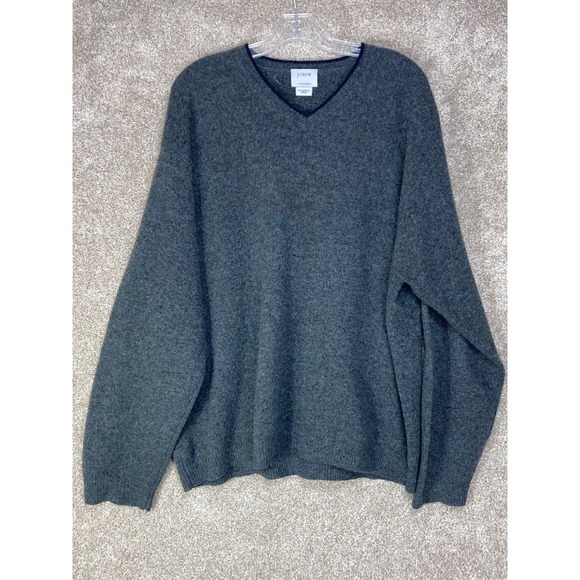 J. Crew Other - J. Crew Lambswool V-Neck Sweater Mens XXL Gray Heather Long Sleeve Knit Pullover